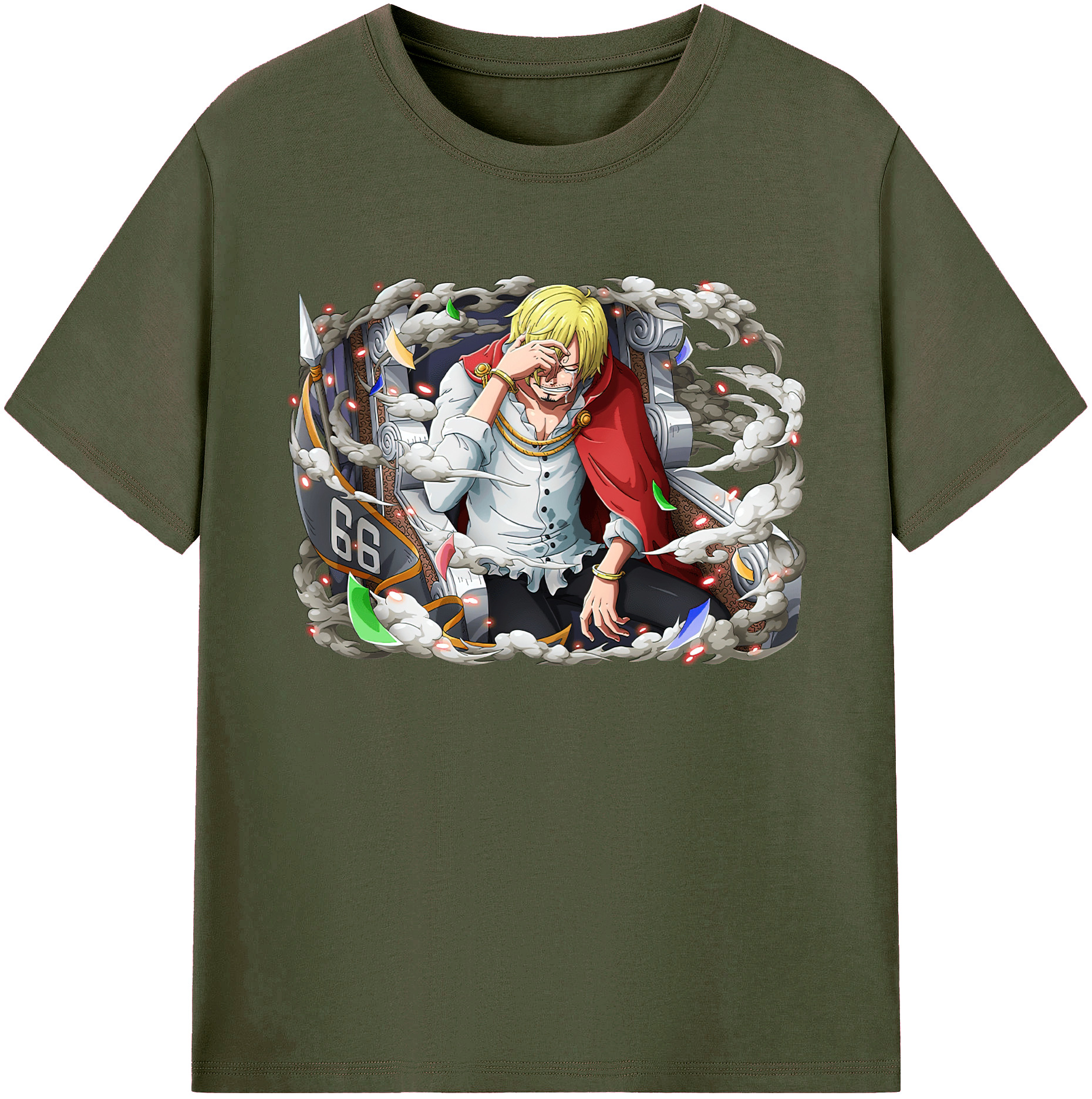 （画像用） ワンピース サンジ ONE PIECE Sanji 綿100％ メンズ半袖Tシャツ｜肌触りやわらか＆通気性